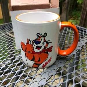 Vintage Tony The Tiger Kellogg's Frosted Flakes Orange White Mug Cup